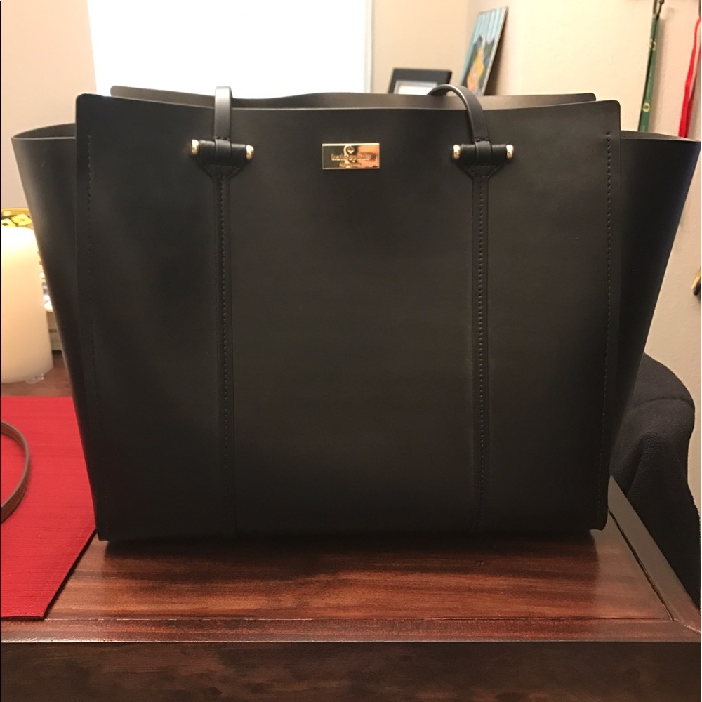 Kate Spade Large Black Tote-Annelle Arbour Hill